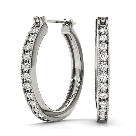 Lab Diamond Standard Hoop Earrings