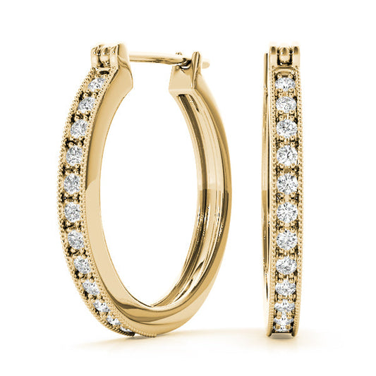 Lab Diamond Standard Hoop Earrings
