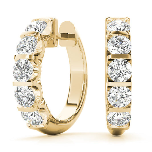Lab Diamond Standard Hoop Earrings