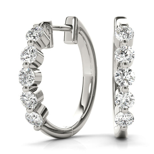 Lab Diamond Standard Hoop Earrings