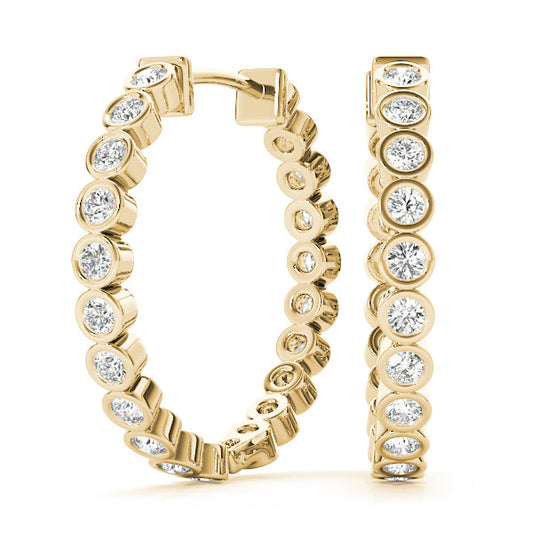 Lab Diamond Standard Hoop Earrings