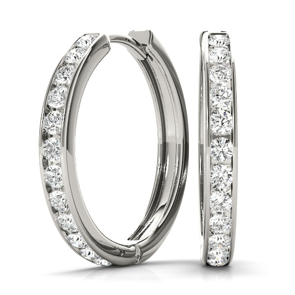 Lab Diamond Standard Hoop Earrings
