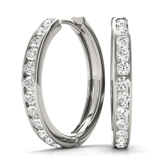 Lab Diamond Standard Hoop Earrings