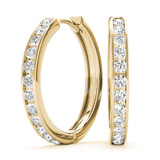 Lab Diamond Standard Hoop Earrings
