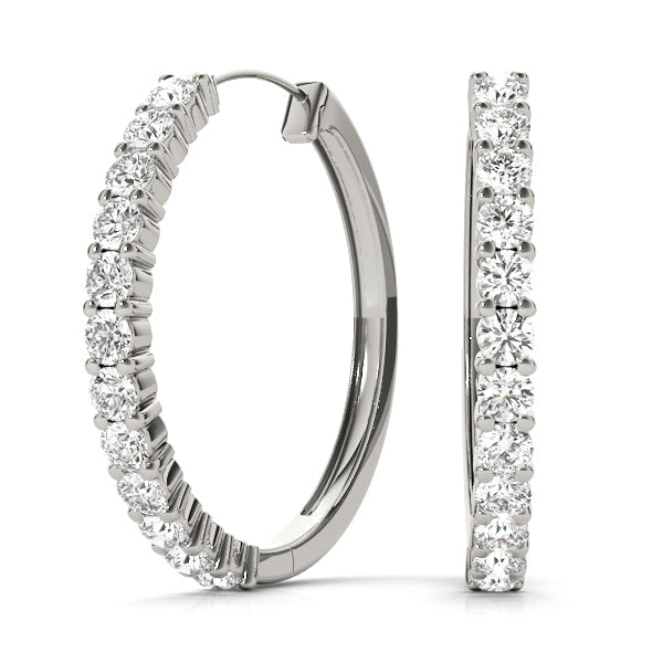 Lab Diamond Standard Hoop Earrings
