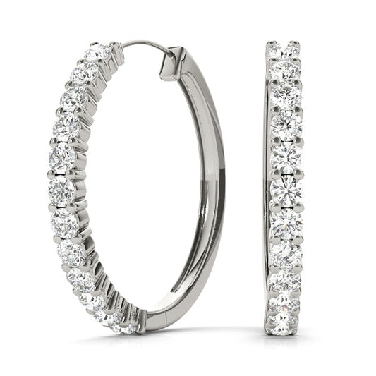 Lab Diamond Standard Hoop Earrings