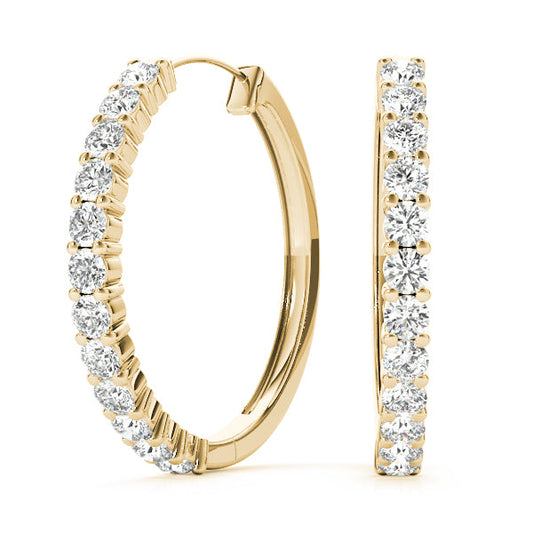 Lab Diamond Standard Hoop Earrings