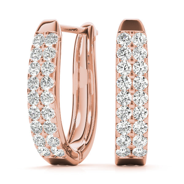 Lab Diamond J-Hoop Earrings
