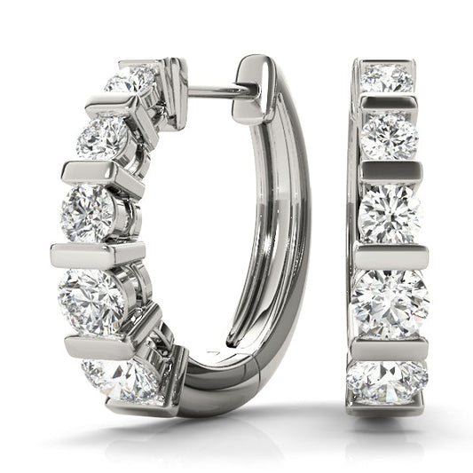 Lab Diamond Standard Hoop Earrings