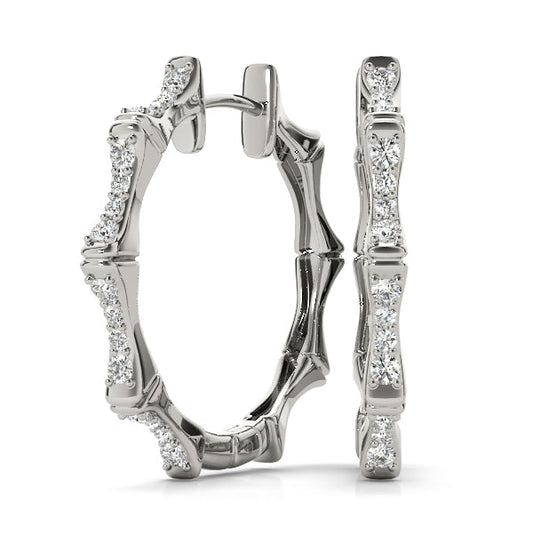 Lab Diamond Standard Hoop Earrings