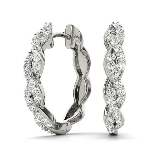 Lab Diamond Standard Hoop Earrings
