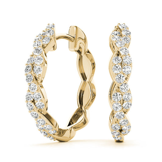 Lab Diamond Standard Hoop Earrings