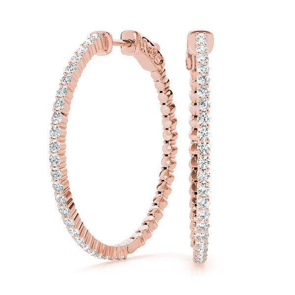 Lab Diamond Hoop Earrings