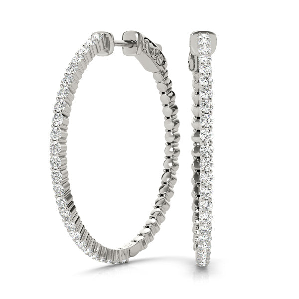 Lab Diamond Hoop Earrings