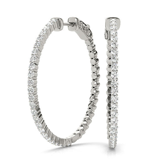 Lab Diamond Hoop Earrings