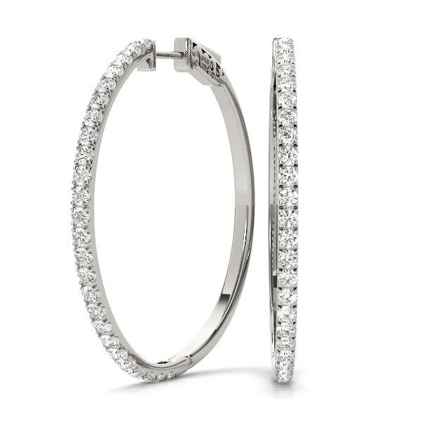Lab Diamond Hoop Earrings