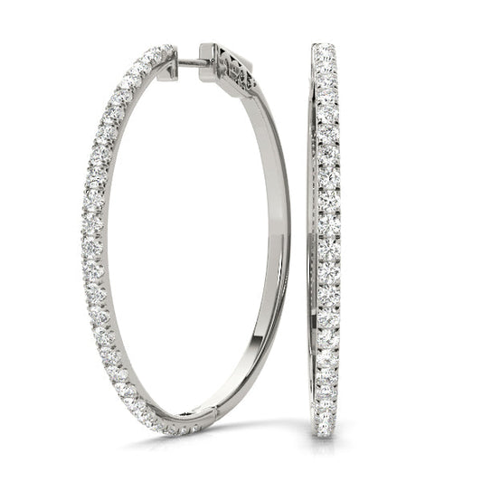 Lab Diamond Hoop Earrings