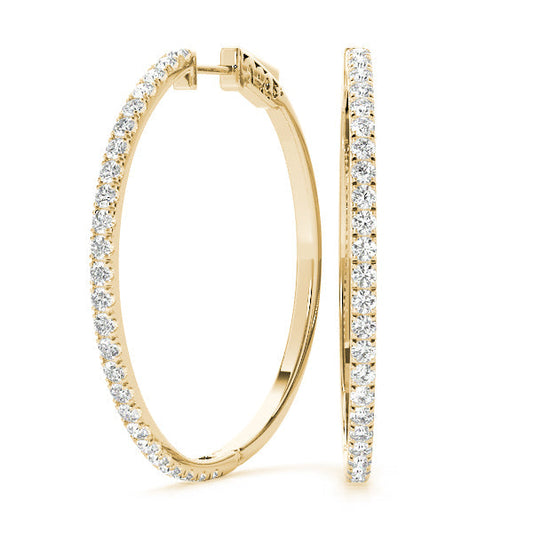 Lab Diamond Hoop Earrings