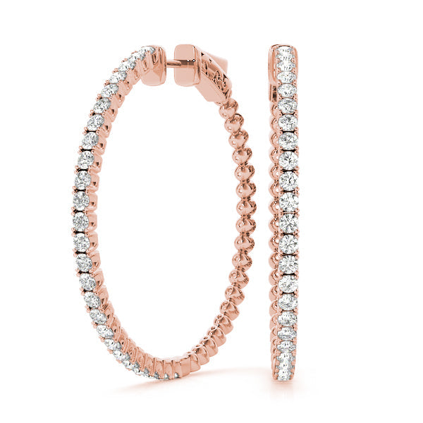 Lab Diamond Hoop Earrings