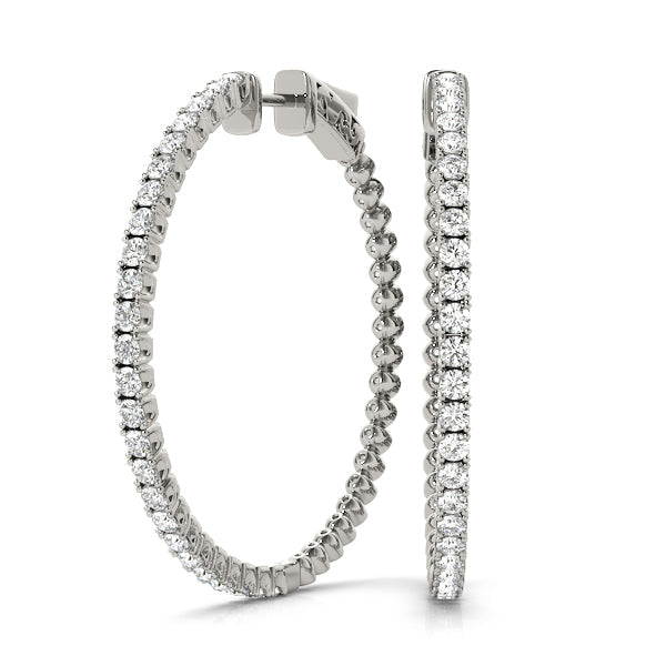 Lab Diamond Hoop Earrings