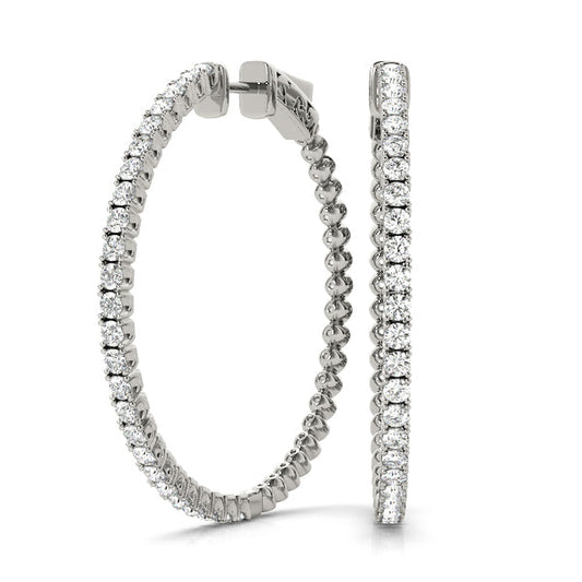 Lab Diamond Hoop Earrings