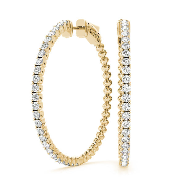 Lab Diamond Hoop Earrings