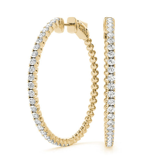 Lab Diamond Hoop Earrings