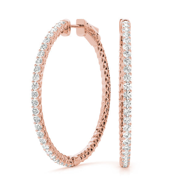 Lab Diamond Hoop Earrings