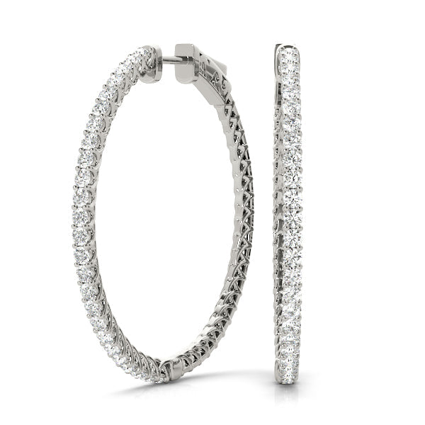 Lab Diamond Hoop Earrings