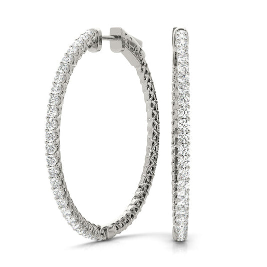 Lab Diamond Hoop Earrings