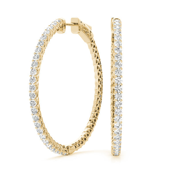 Lab Diamond Hoop Earrings