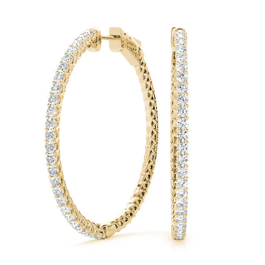 Lab Diamond Hoop Earrings