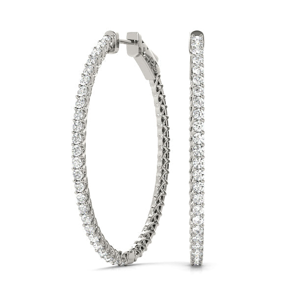 Lab Diamond Hoop Earrings