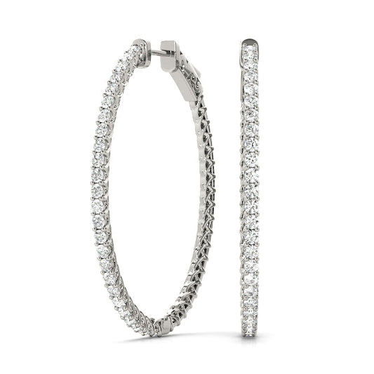 Lab Diamond Hoop Earrings