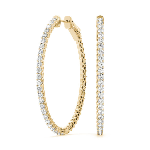 Lab Diamond Hoop Earrings