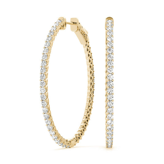 Lab Diamond Hoop Earrings