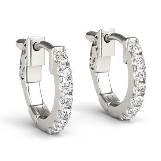 Lab Diamond Hoop Earrings