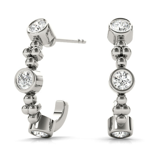 Lab Diamond Hoop Earrings