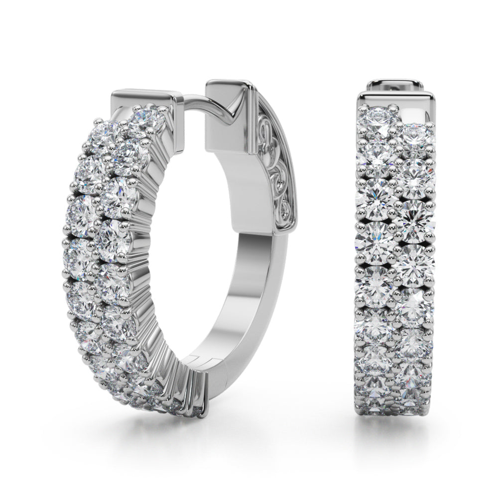 Lab Diamond Hoop Earrings