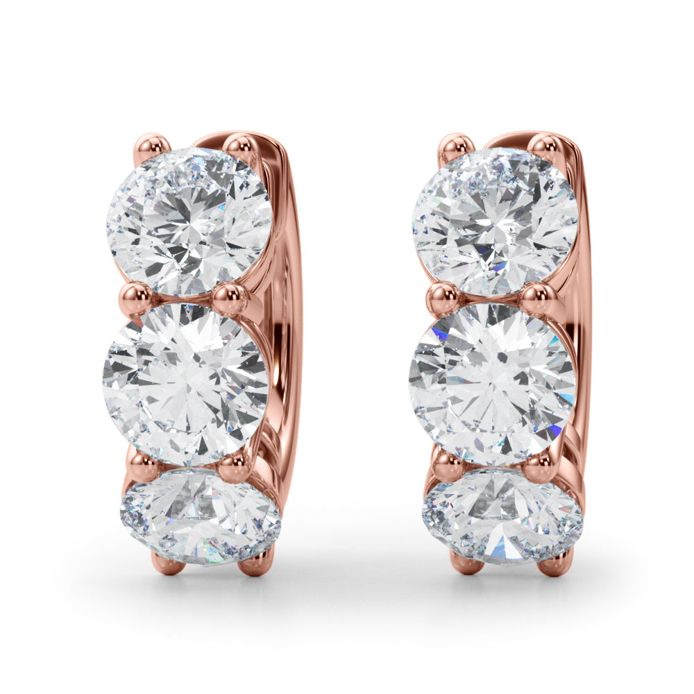 Lab Diamond Hoop Earrings