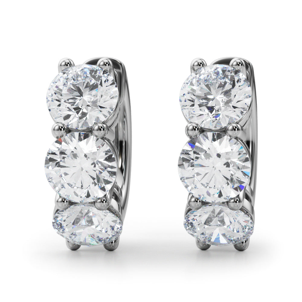 Lab Diamond Hoop Earrings