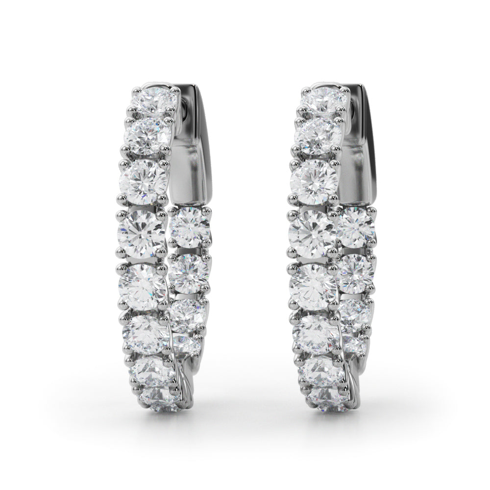 Lab Diamond Hoop Earrings