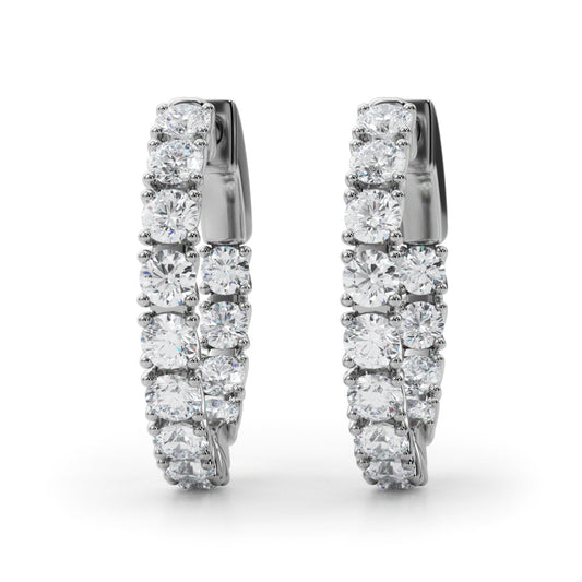 Lab Diamond Hoop Earrings