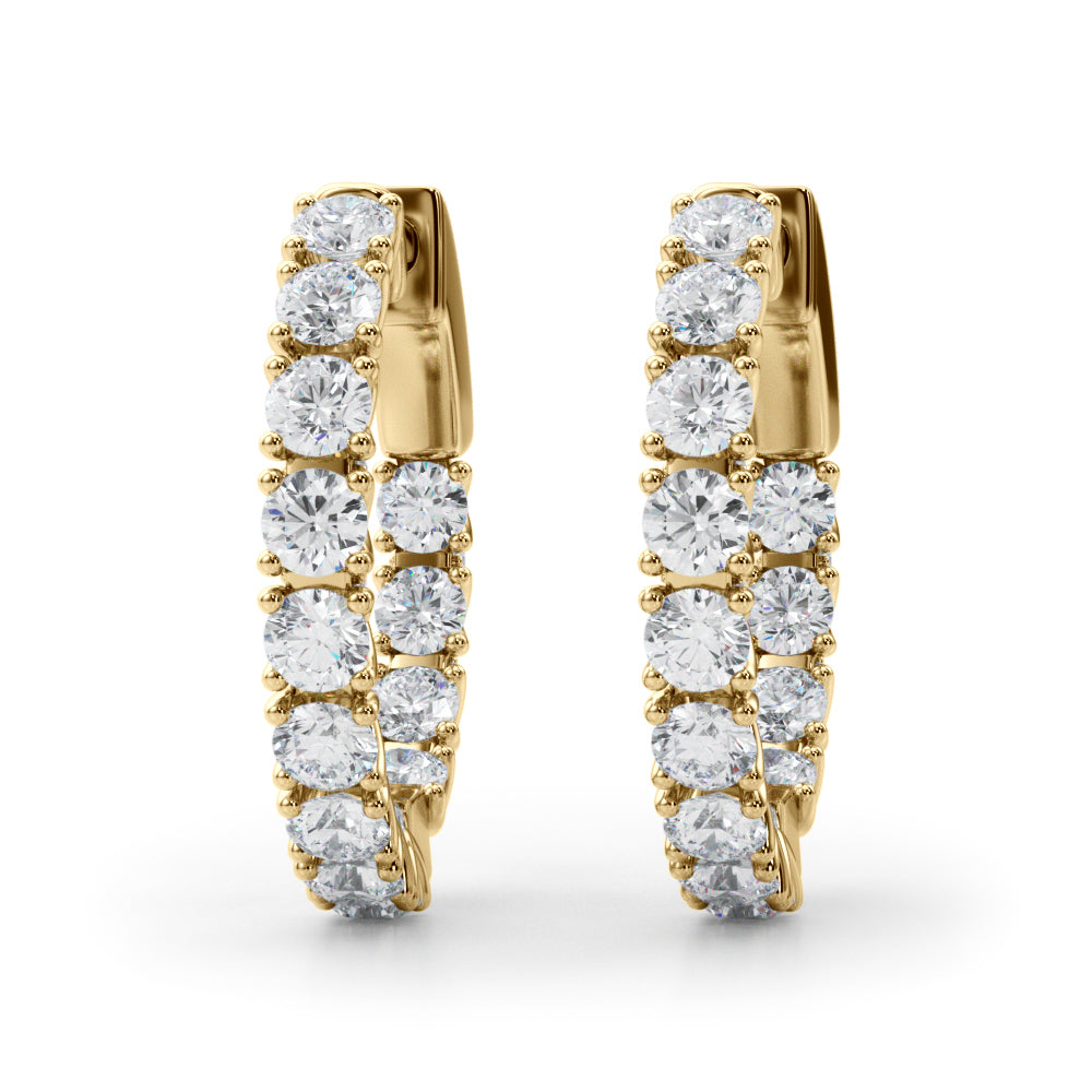 Lab Diamond Hoop Earrings