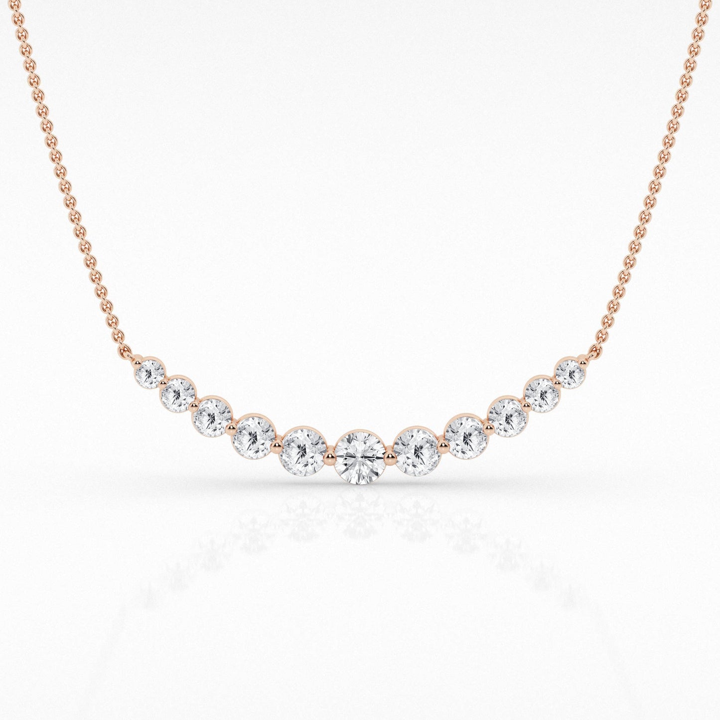 Lab Grown Diamond Curved Necklace