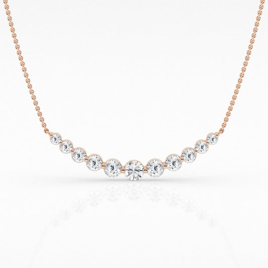 Lab Grown Diamond Curved Necklace