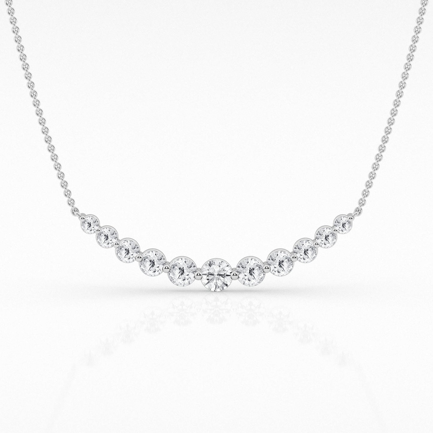 Lab Grown Diamond Curved Necklace