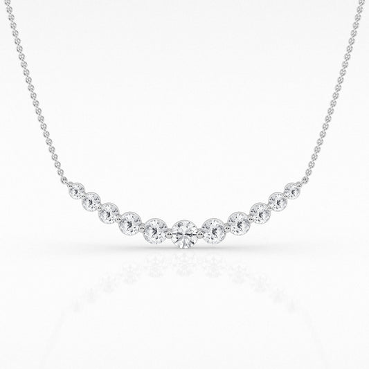 Lab Grown Diamond Curved Necklace