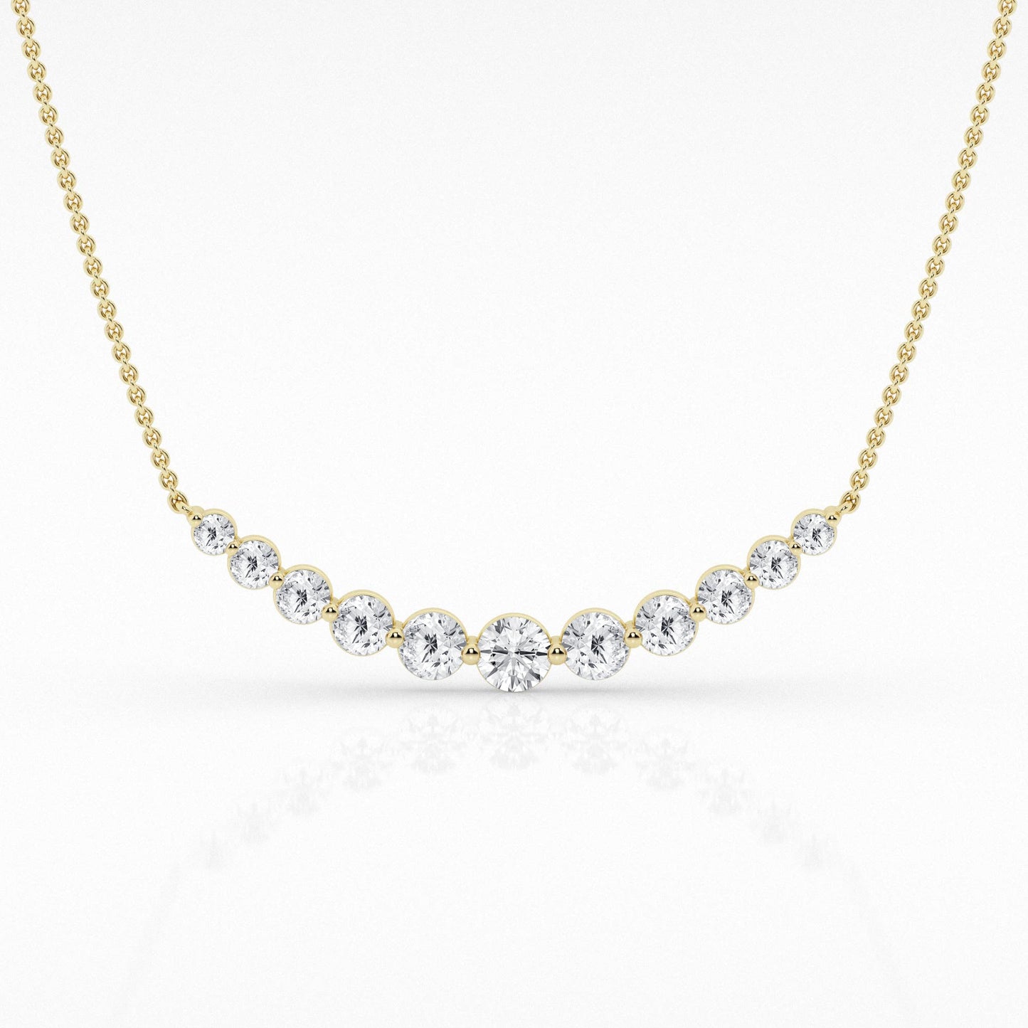 Lab Grown Diamond Curved Necklace