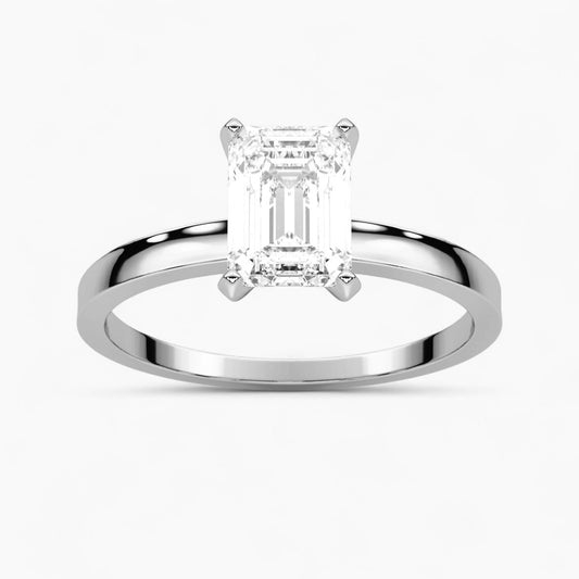 Round cut classic pave Setting Diamond Engagement Ring